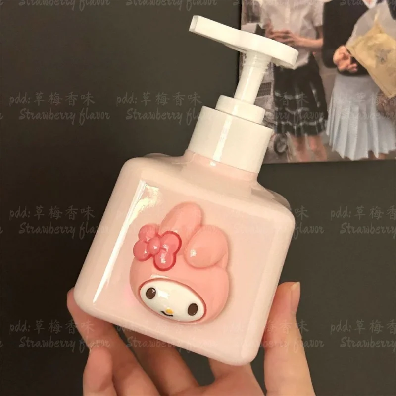 Hello Kitty Double-Compartment Bottle—Cute, Stylish Empty Pump Bottle   Home-Use Shampoo and Body Wash Dispenser   Lotion Bottle view 4