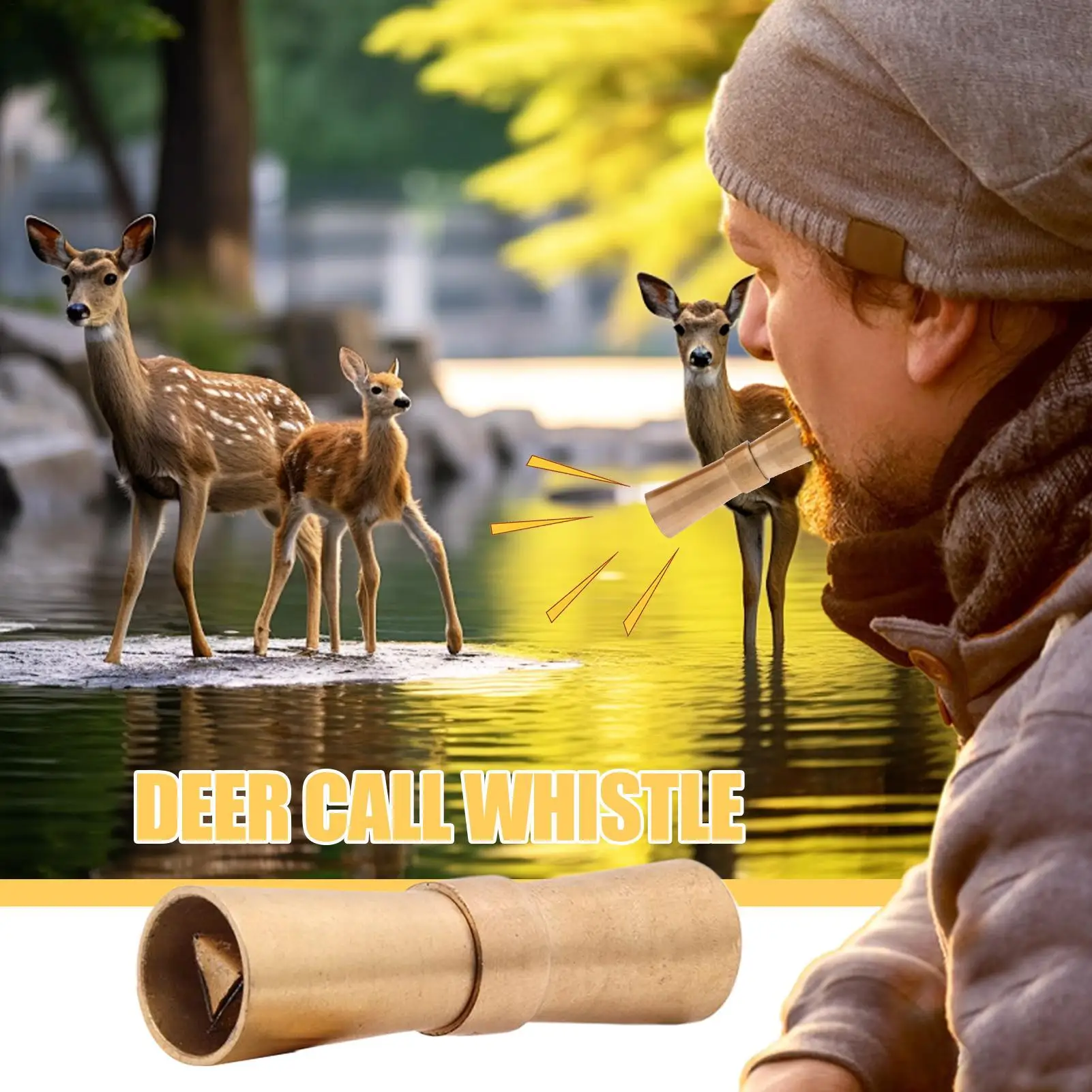 

Портативный охотничий свисток, свисток для наблюдения за мужаем, портативная приманка для оленя, снаряжение для взрослых, женщин, мужчин, любителей активного отдыха, природа