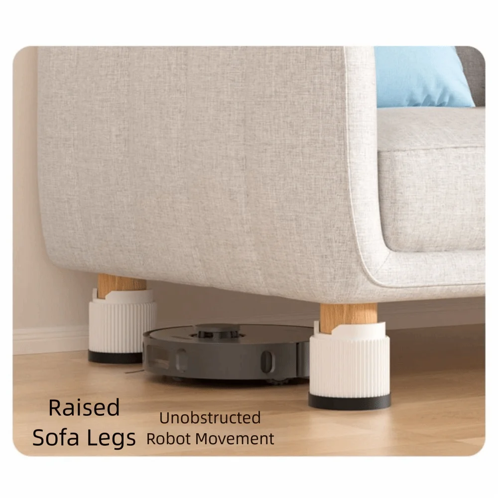 Heavy-Duty Furniture Foot Pad Round Non-slip Bed Lifts Risers Adjustable Silicone Washing Machine Support Desk Sofa Chair Legs