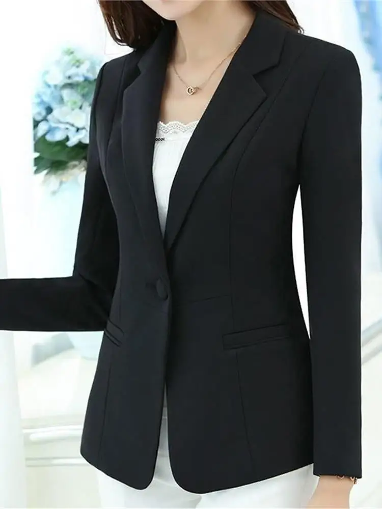 

Spring Summer New Sle Thin Casual Tailored Jaet Women's ort Top Profional Clothing Lady's Cleanfit Long Sve Coat