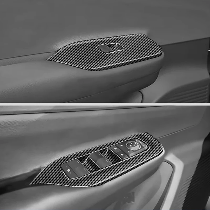 Autocollant de décoration de lève-vitre en Fiber de carbone ABS, pour LHD RHD 2023 2024 Toyota Prius série 60, accessoires de voiture