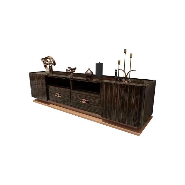 

Postmodern light luxury simple solid wood TV cabinet modern simple living room storage model room floor cabinet