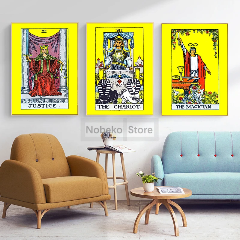 Classic Cards Rider Waite Professional Tarot Divine Golden Dawn Poster Prints Canvas Painting Wall Art Pictures Home Room Decor