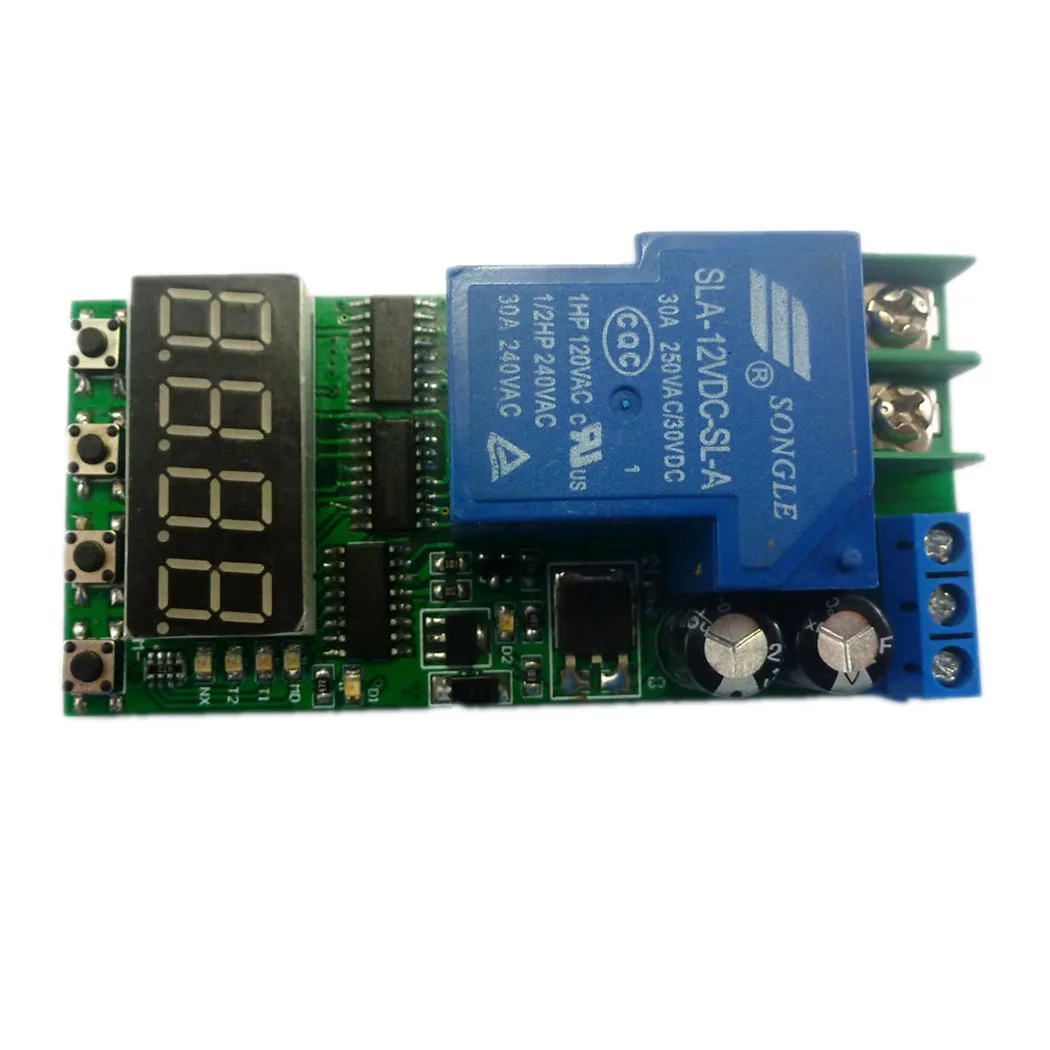 

DC 12V 30A Multifunction Timer Delay Relay Module High Power On/Off Adjustable For PLC Motor LED Car