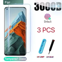 For Samsung Galaxy S25 S23 S26 S22 Ultra Screen Protector UV Liquid Full Glue Tempered Glass S20 S21 FE S24 Plus Protective Film