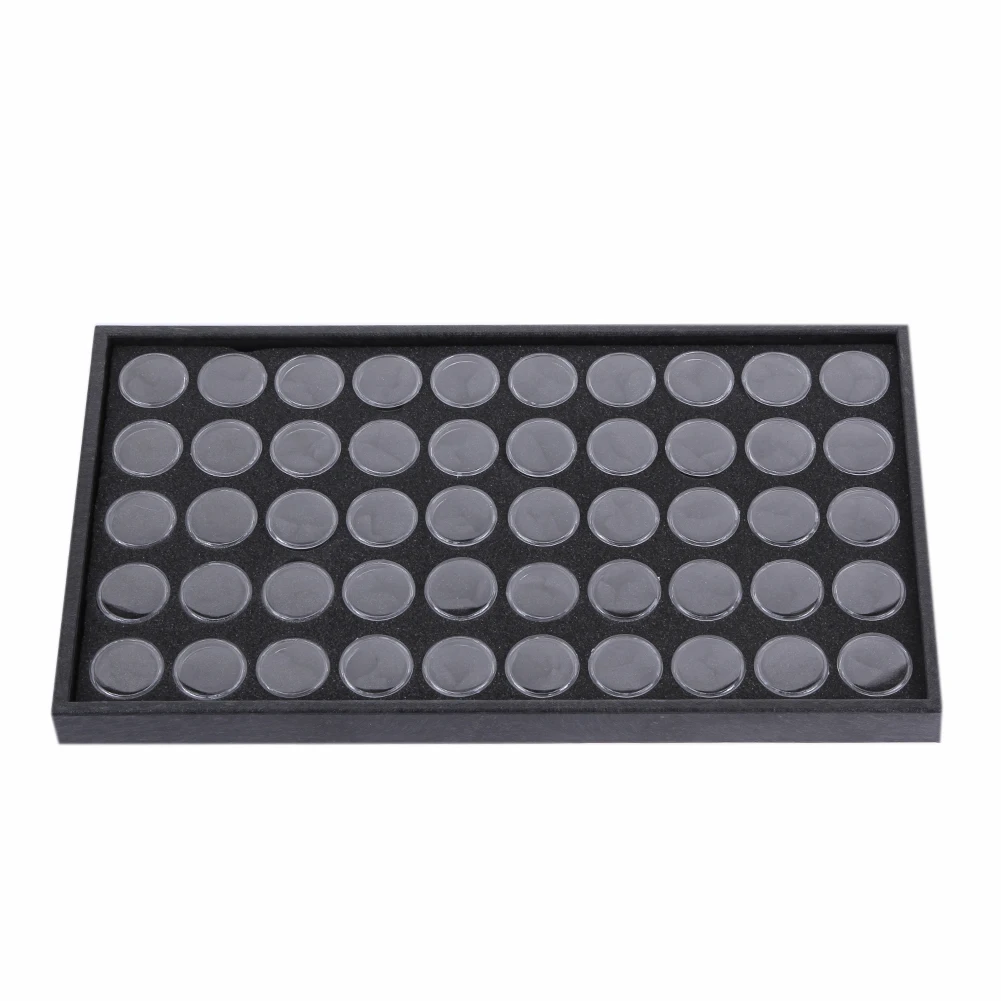 

50 слотов для хранения маникюра, чехол со стразами, пластиковый контейнер для ювелирных изделий, инструмент