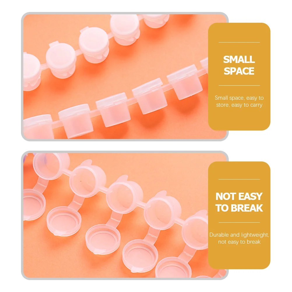 

10Pcs Clear Paint Empty Pots 5Ml Plastic Paint Strips Cups Compact Lightweight for Family Painting DIY Craft Projects Use