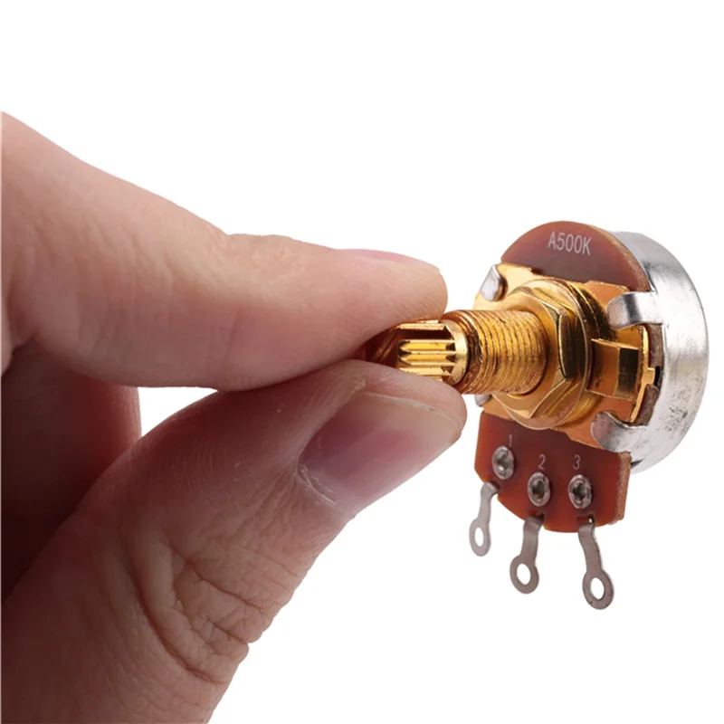 

Полностью метрические контрольные потенциометры с валом A99I A500K, потенциометры с аудиоконусом для электрогитары, бас-гитары (набор из 20 шт.)