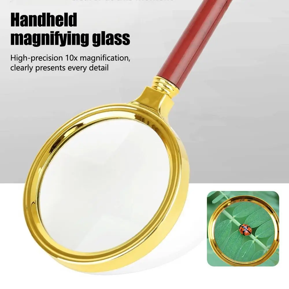 

Clearly Magnifying Glass High-precision 10x Magnification Portable Handheld Magnifier Eye Loupe Glass