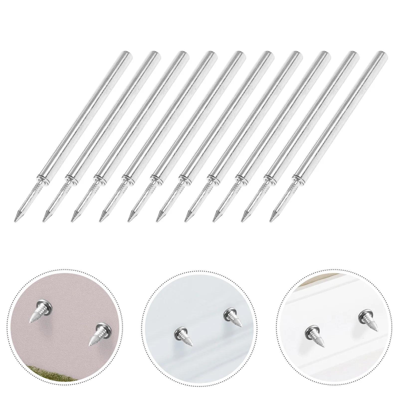

1 set No Trace Double Head Skirting Seamless Fasteners Baseboard Trim Nails Drywall Picture Hanging Nails Heavy Duty Rust