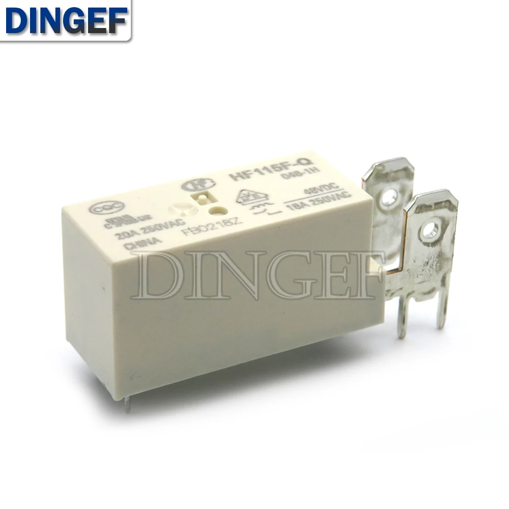 1PCS/Lot 48V Relay HF115F-Q-048-1H HF115F-Q 048-1H JQX-115F-Q 048-1H JQX-115F-Q-048-1H 05VDC 12V DC24V 18A 250VAC Vertical open