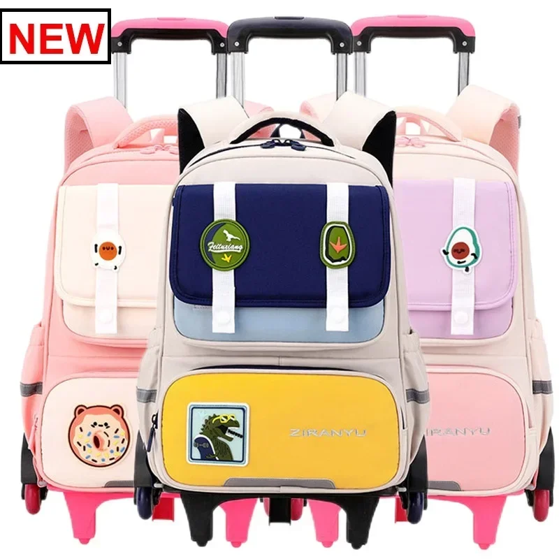 Rolling School Bags for Boys Torby Szkolne Trolley School Backpacks for Girls Muchilas Escolares Infantil Cartables Scolaires