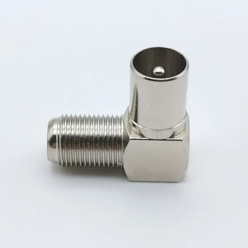 1/5/10PCS 90 Degree Right Angled Cable Connector TV Aerial RF Coaxial F Female to TV Male Plug to Female Socket