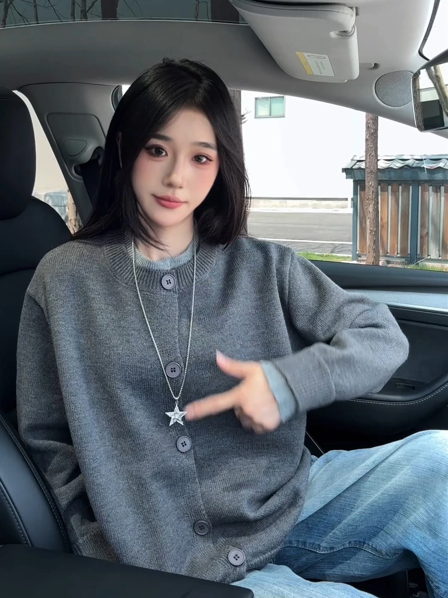 

American Retro Fake Two-Piece Open Cardigan Sweater Men's Sle Autumn Winter Couple's Knitted Top High-End Feeling Outerwear