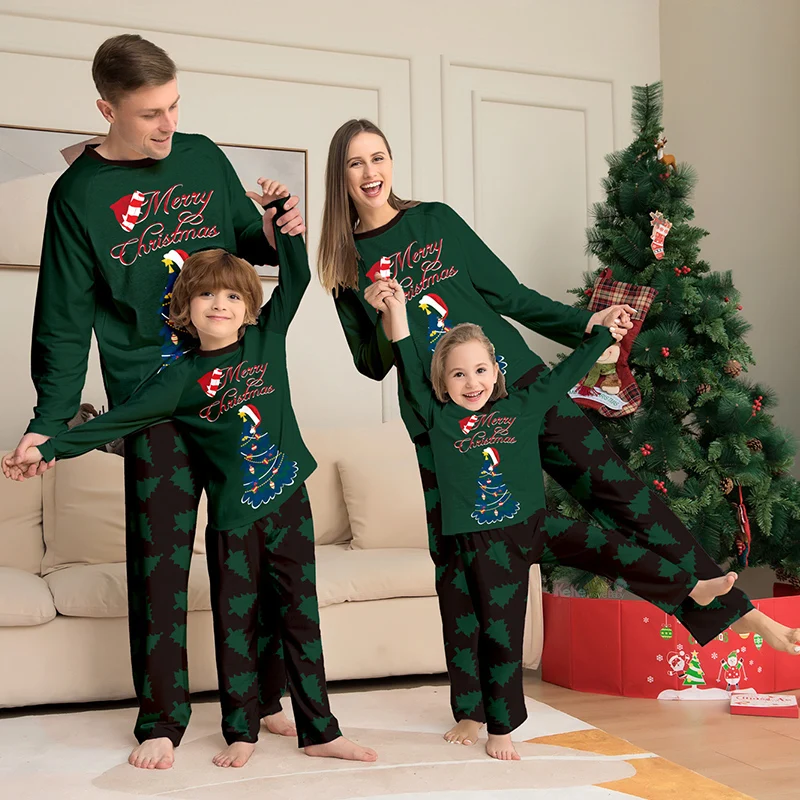 Christmas Family Matching Clothes Adult Kid 2025 News Pajamas Outfits Set Baby Rompers Casual Sleepwear Xmas Family Look Pyjamas