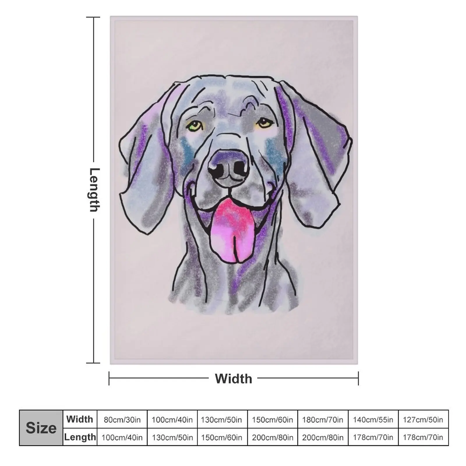 The happy Weimaraner Love of My Life Throw Blanket Beach Cute Nap Blankets