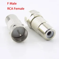 2/5/10pcs Adapter F Type Male Plug to RCA Female Jack TV Video Connector Coax Cable Straight RF Coaxial D1