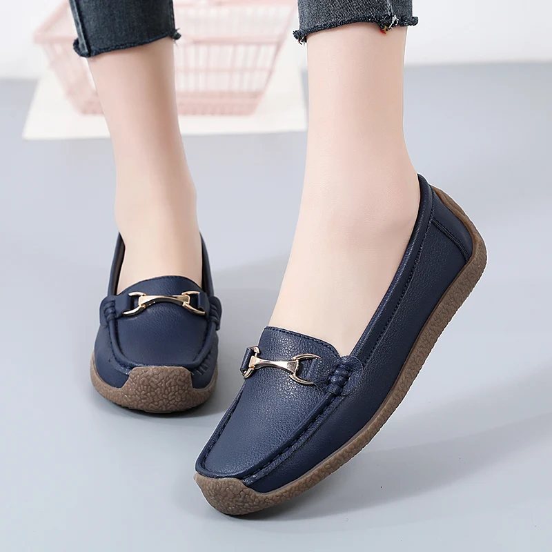 Plus Big Size 42 43 44 Spring Autumn Women Loafers Flats Slip-ons Ladies Shoes Sapatilhas Zapatos Planos Mujer Dropshipping