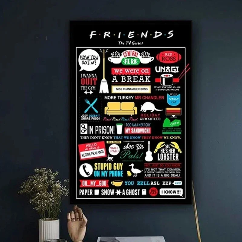 1pc Frameless Classic Friends TV Show Fun Friends Aesthetic Poster and Print Wall Art Pictures for Living Room Bedroom Home Deco view 4