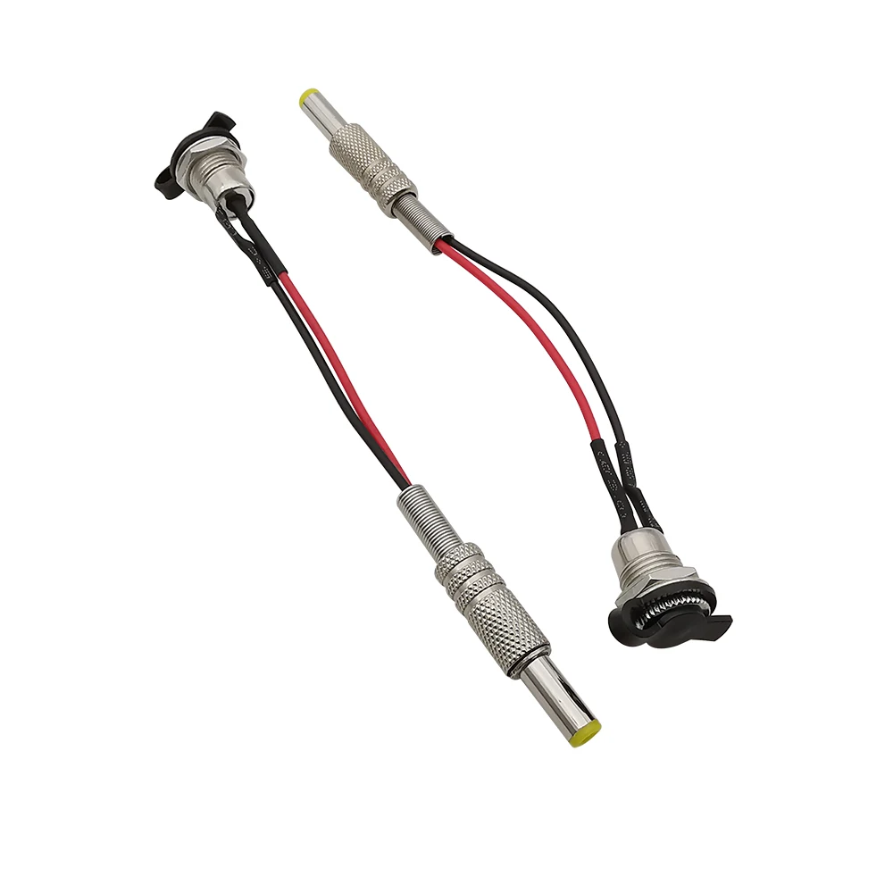 5.5x2.1 مللي متر 5.5x2.5 مللي متر تيار مستمر الطاقة ذكر التوصيل DC-099 تيار مستمر المقبس الخيوط لوحة جبل موصل سالب محول مع أسلاك كابل 20AWG