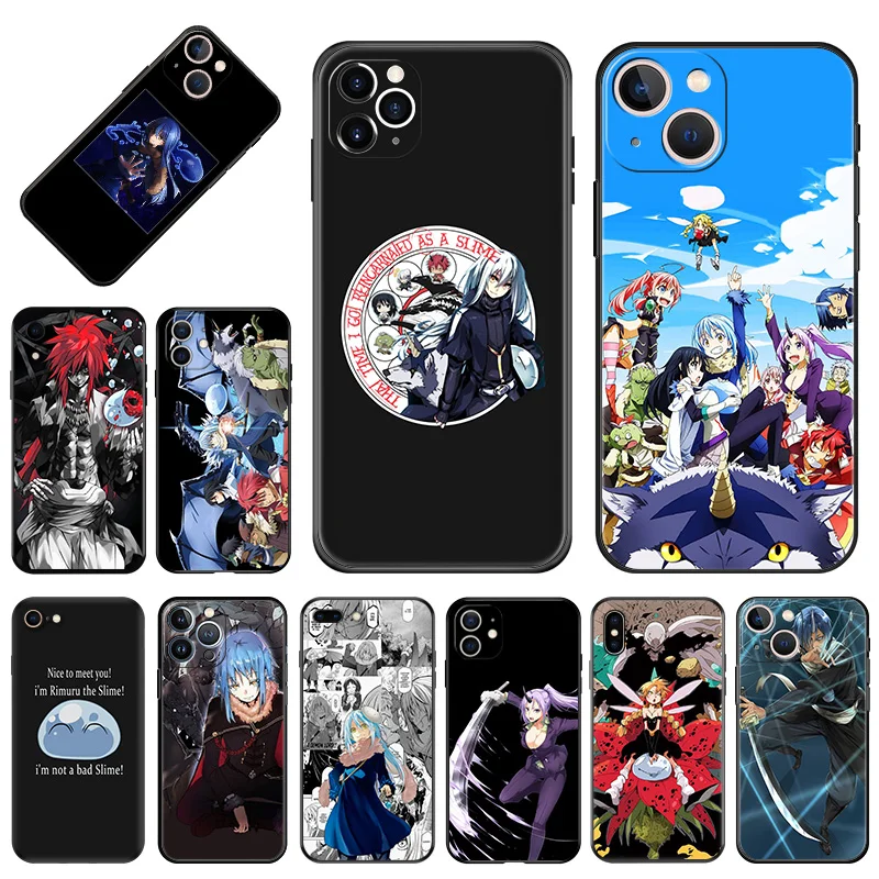 Soft Phone Cases For iphone 16 15 14 13 12 11 Pro XS Max XR 7 8 Plus That Time I Got Reincarnated as a Slime Black Matte Cover