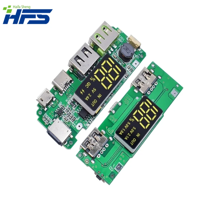 Dual USB 5V 2.4A Micro/Type-C LED USB Mobile Power Bank 18650 Charging Module Lithium Battery Charger Board Circuit Protection