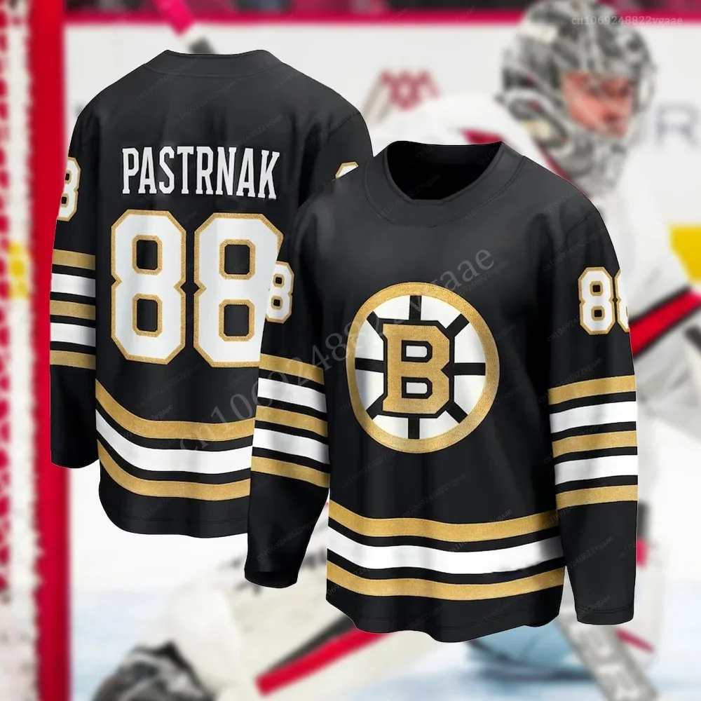 American Hockey Jersey Boston City Women Men Long Sleeve Sweater Hoodie Sweatshirt BruinsS Pastrnak 100th Anniversary