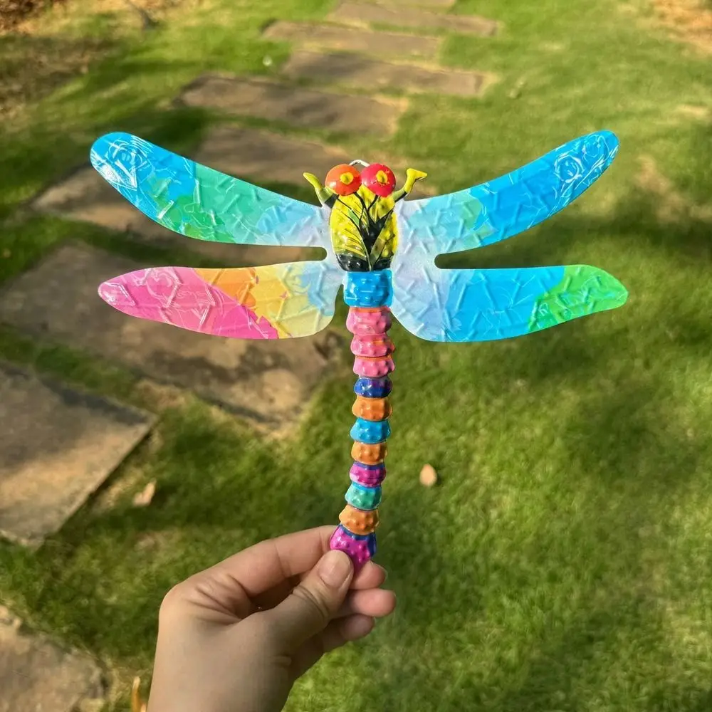 New Metal Dragonfly Decorations Home Courtyard Garden Colorful Dragonfly Wall Hanging Indoor Outdoor Creative Ornaments