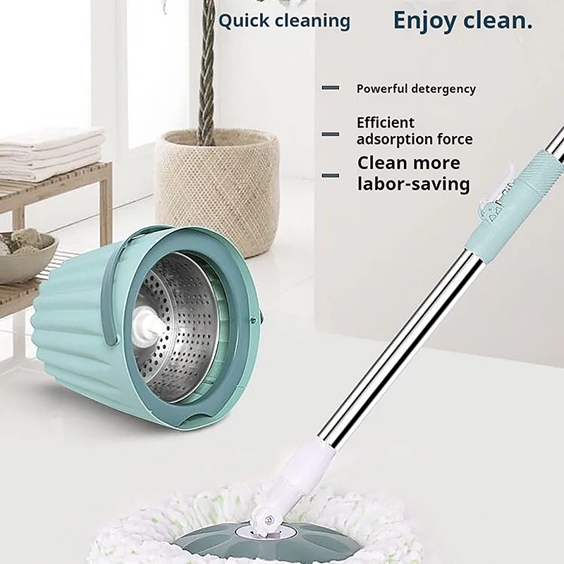 Single Bucket Rotary Mop Vacuum Floor Tiles Multi-Functional Cleaning Tool For Home Living Room