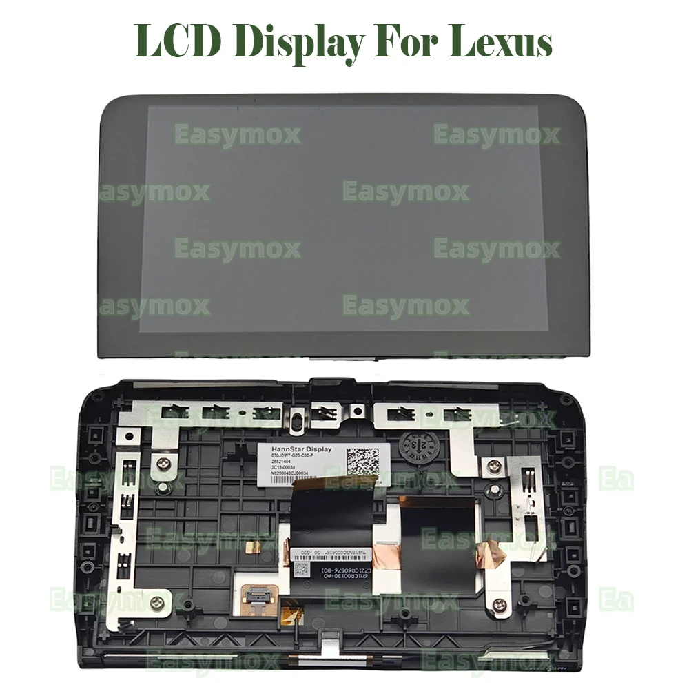 

070JDW7-G20-C00-P LCD Display Screen For Lexus Central Infotainment Car Touch Repairment Parts