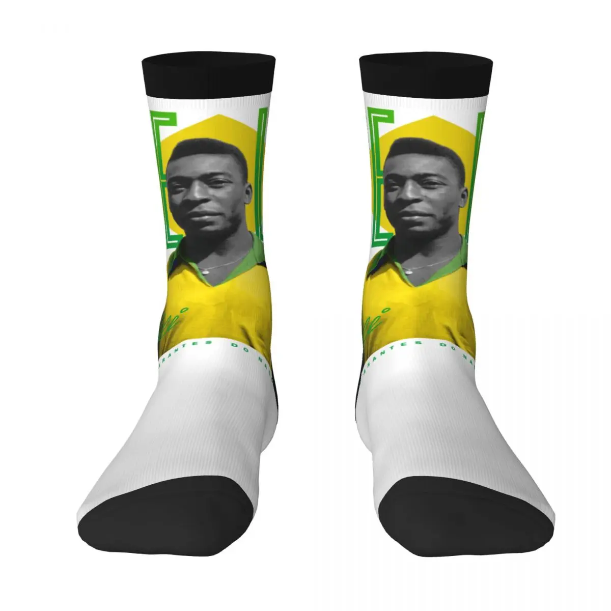 Football Team Stocking Brazil Nascimento And Pelﾩs Peles BEST TO BUY Joke Novelty Field pack Elastic Socks