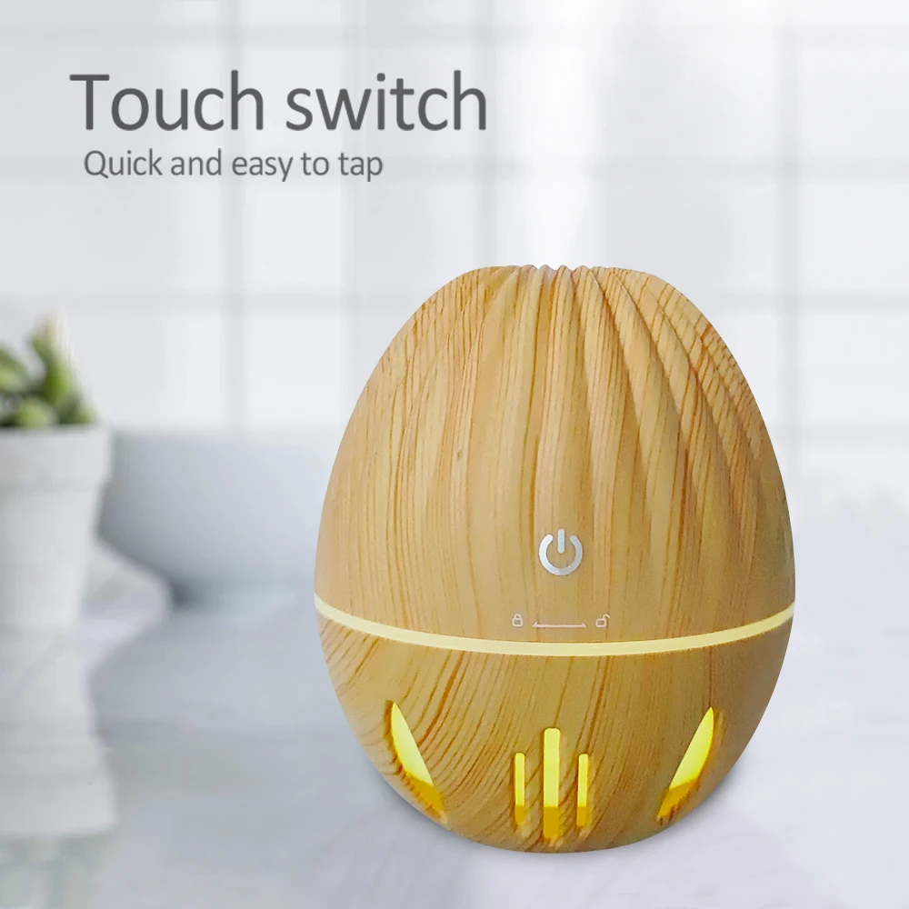Modern Touch-Control Humidifier  130ml Capacity for Aromatherapy + Air Purification + 7-Color LED
