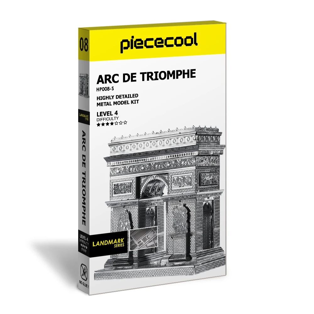 Piececool 3D Metal Puzzle Arc de Triomphe Building Kits Jigsaw for Teens DIY Model Kits Toy Birthday Gifts