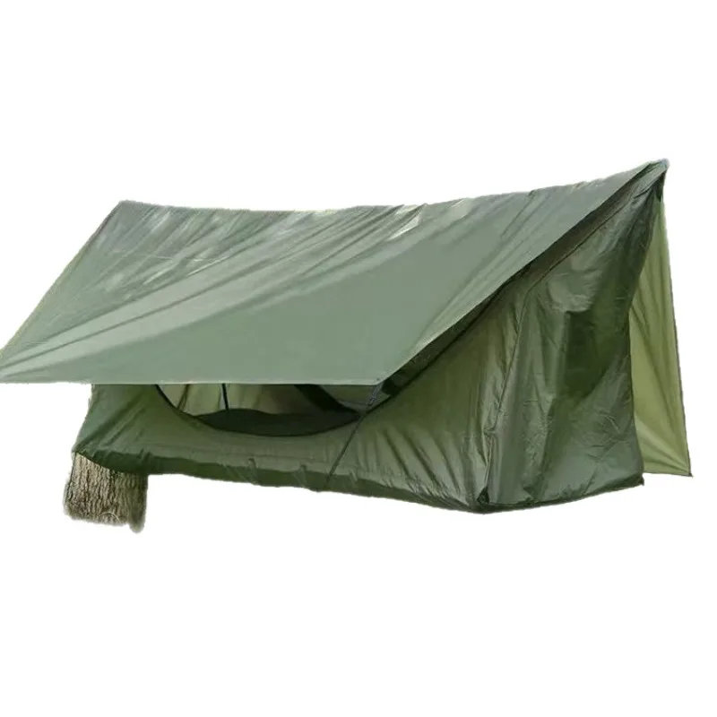 Multifunctional Camping Tent with Suspended Hammock & Sun Canopy Durable Easy Setup Anti-mosquito Portable Travel Tent