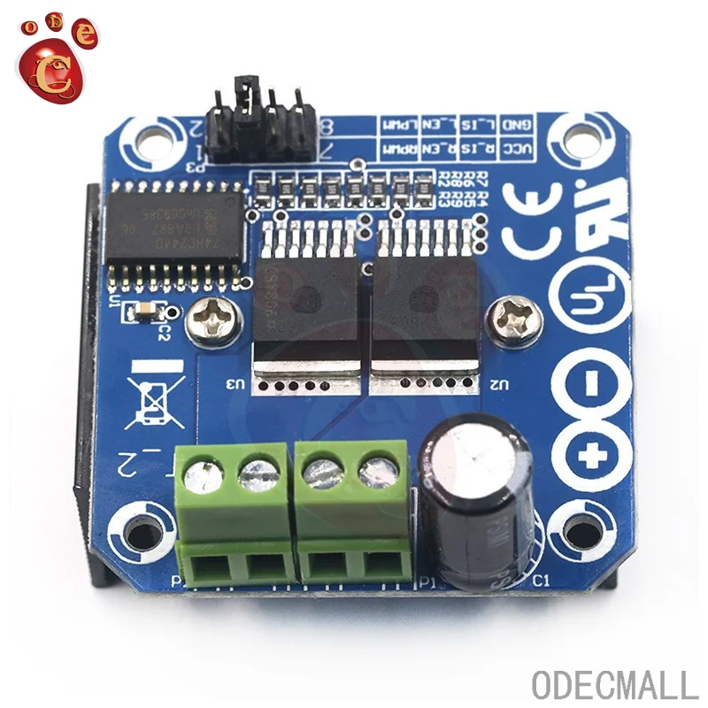 Double BTS7960 43A H-bridge High-power Motor Driver module/ diy smart car Current diagnostic