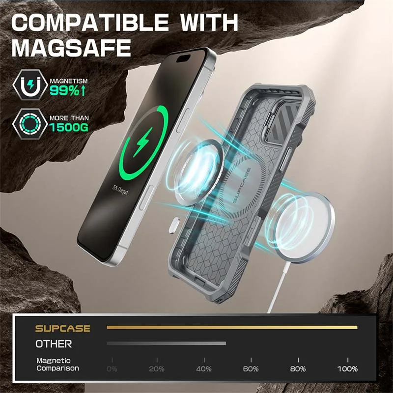 Etui SUPCASE do iPhone'a 16 Pro 6.3" 2024 UB Mag XT Wytrzymałe, mocne, magnetyczne etui na telefon z osłoną na aparat — zdjęcie produktu 5