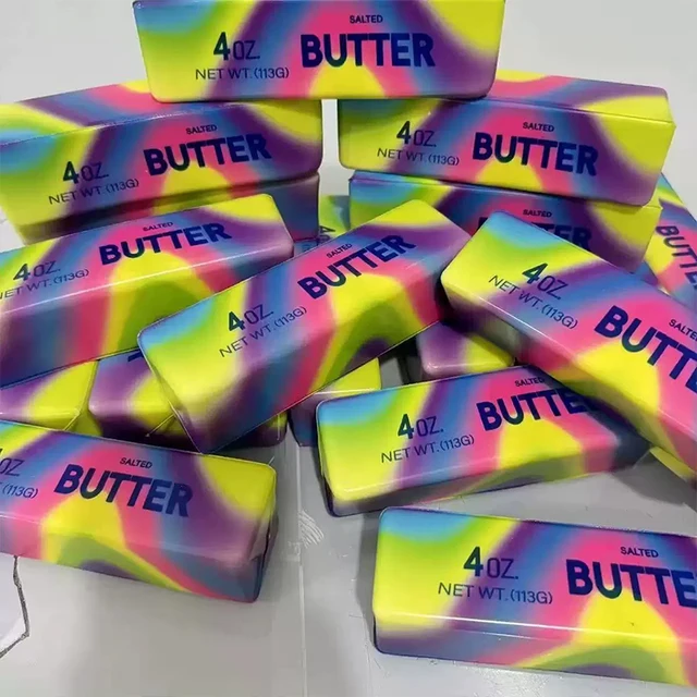 Squishy Butter Stick Fidget Toy Sticky Butter Stick Slow Rebound Stress Ball Squeeze Toy Anti-stress Sensory Toy for Adults 4