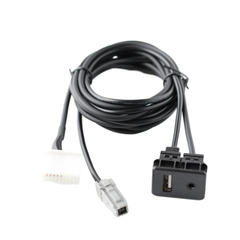 

Кабель-разветвитель (жгут) AUX USB 20-контактный для автомагнитол и аудиосистем в Toyota Corolla, Highlander, Prado