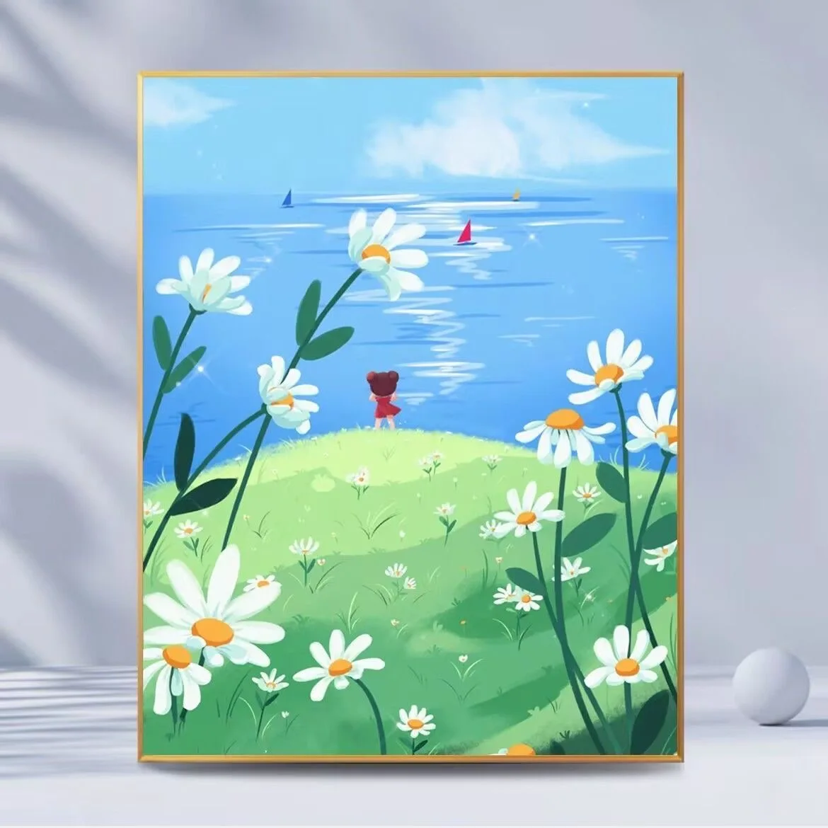 

D-0005 Custom Chrysanthemum Oil Painting, Personalized Floral Portrait on Canvas