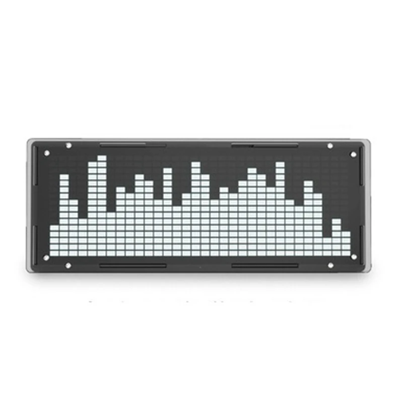 

LED Music Spectrum Display DIY Kit 16X32 Rhythm Light Clock 8 Kinds Spectrum Mode SMD Soldering Display Light, White Durable