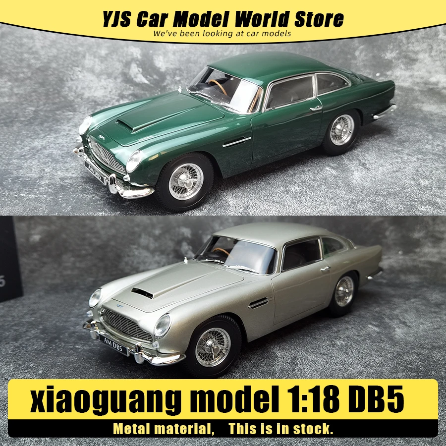 

xiaoguang Diecast model 1:18 DB5 Silver green scalealloy simulation Metal car model classic car for a birthday present