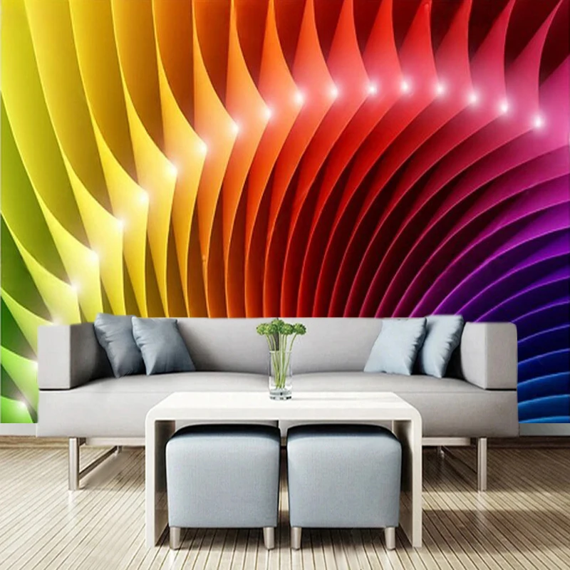 Modern Aesthetic Creative Multi-Color Dazzling Bar And KTV Industrial-Style Background For Entertainment Venues Wall Sticker