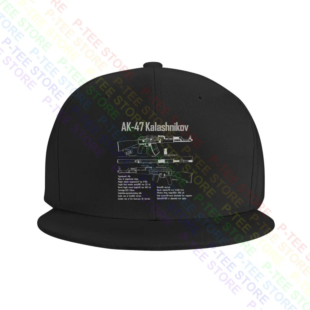 Ak-47 Kalashnikov Blueprint Russia Soviet Union Baseball Cap Snapback Caps Knitted Bucket Hat