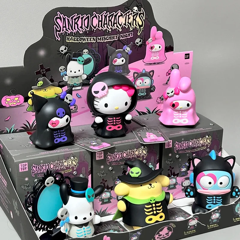 Sanrio Halloween Mischief Night Series Blind Box Cute Cartoon Figure Collectible Toys Mystery Gift For Trendy Collectors