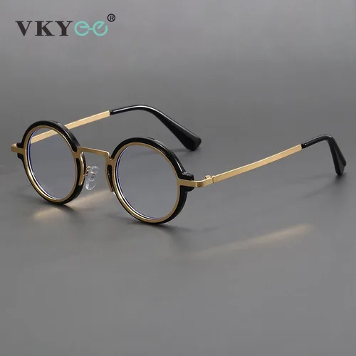 VICKY, nuevo diseño redondo geométrico personalizado, gafas antiluz azul para hombre, gafas de lectura para mujer, prescripción personalizable