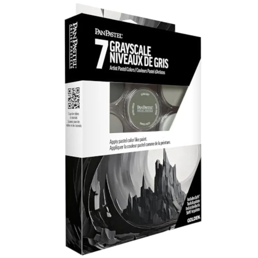 

Набор профессиональных художественных пастелей GOLDEN Grayscale, 7 цветов, уникальный формат, в виде кексов.