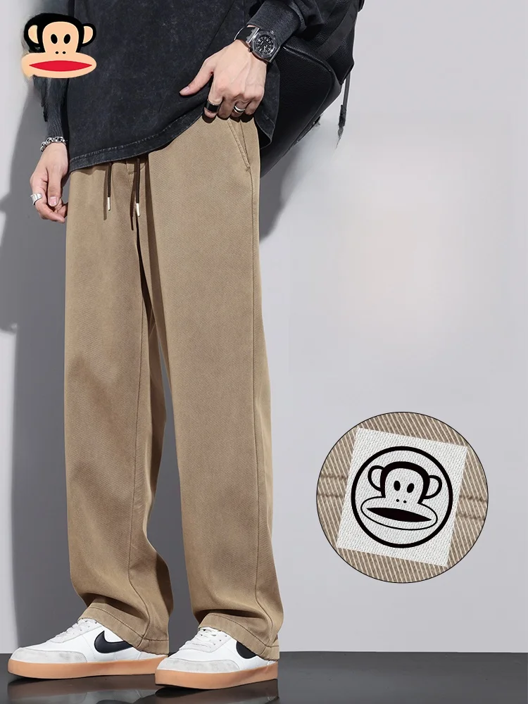 

PaulFrank Men's Casual Sport Pants Loose Straight Leg mid Waist Spring Autumn Seasonal Faionable Drapey Cargo Trousers