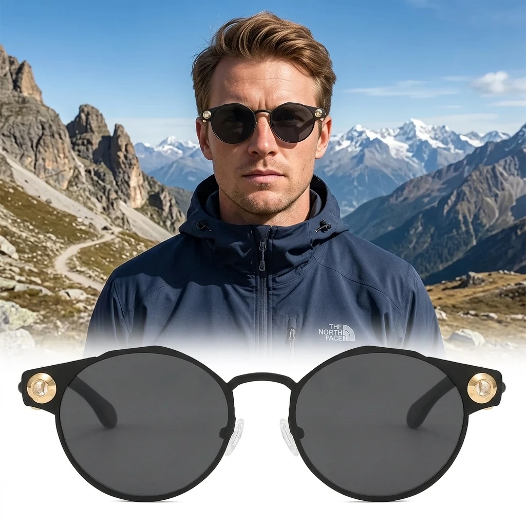 

Мужские поляризационные солнцезащитные очки UV400 для вождения, велоспорта, спорта, с HD цветными линзами, металлической оправой, для рыбалки на открытом воздухе