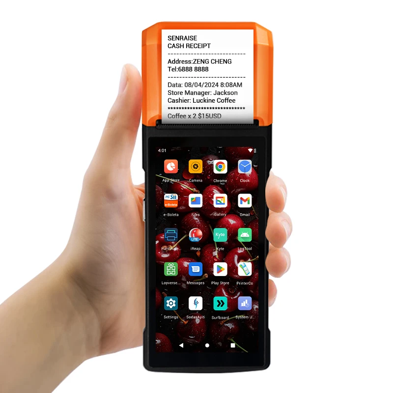 

Android 13/14 4G Wi-Fi NFC 5,5-дюймовый смарт-терминал POS Ручная POS-система Сканер штрих-кода Выставление мобильных POS-терминалов