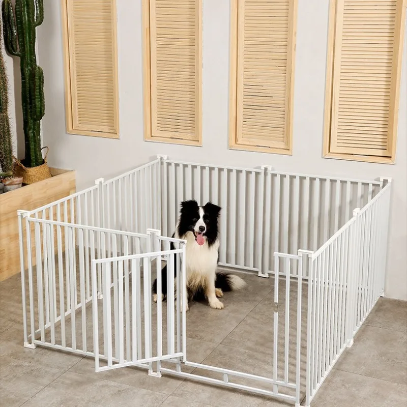 Large Space Pet Fence with Lock Catch Splice Movable Pet Fence Indoor Portable Dog Playpen Sturdy Durable Security Dogs Fences